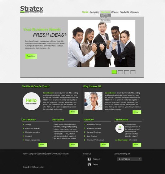 web designs: Web templates